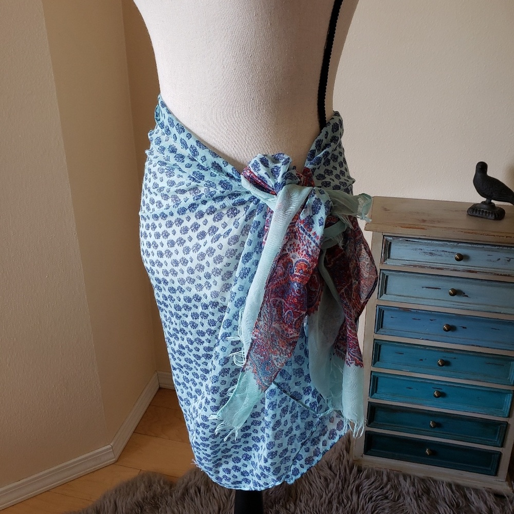 Blue bikini cover up